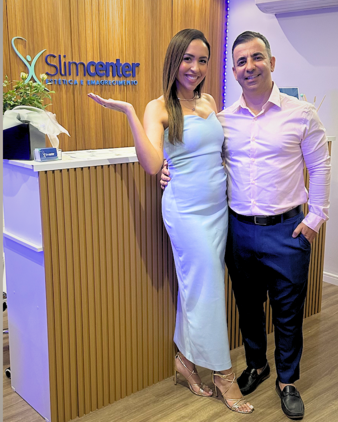 Thaís Muggani e Warllem Corrêa, fundadores da Slimcenter